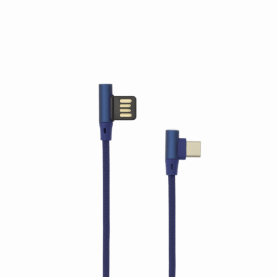 Cablu Date si Incarcare Sbox USB-TYPE C, Unghi 90°, Lungime Cablu 1,5m, Albastru