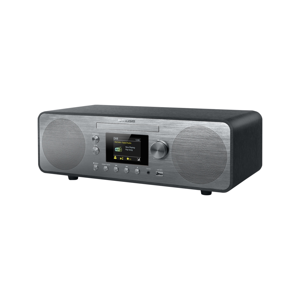 Sistem audio Muse Micro Bluetooth M-885 DBT, Telecomanda, Display color, Putere 80W, Gri 80W imagine noua tecomm.ro