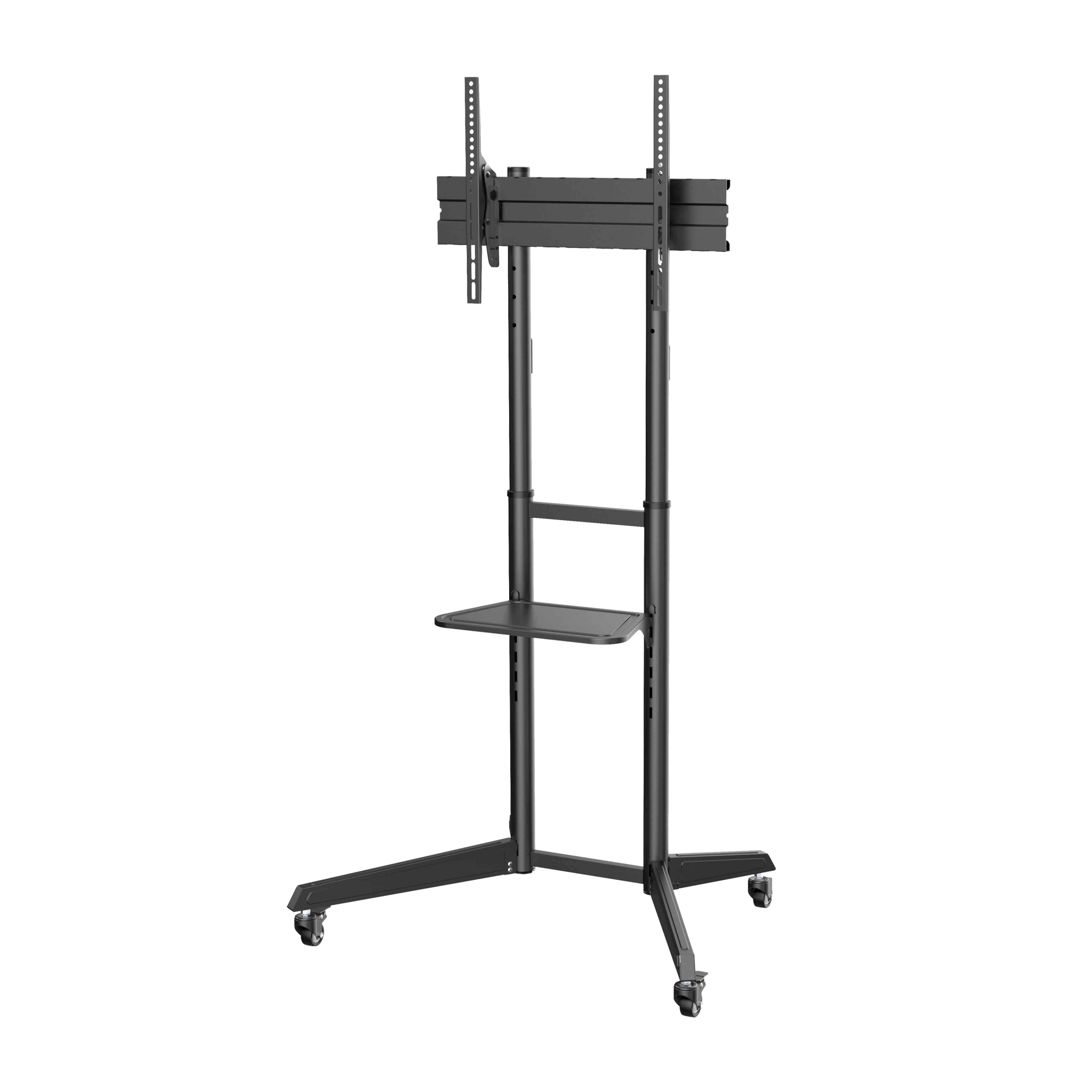 Stand TV de Podea cu Roti SBOX FS-400, 37“-70“, Greutate Suportata 50kg, Ajustare nivel, Inclinare, Negru 37“-70“ imagine noua tecomm.ro