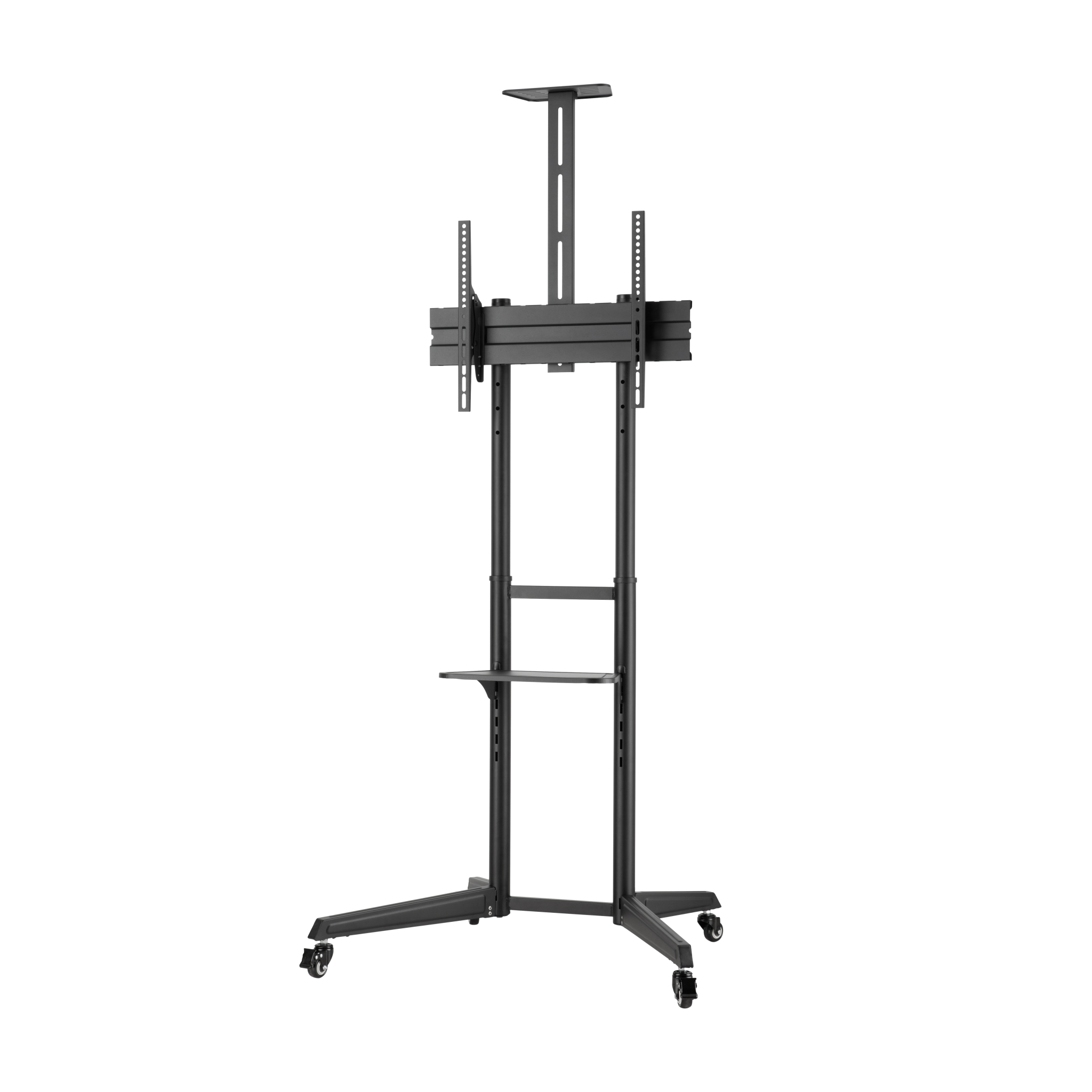Stand TV de Podea cu Roti SBOX FS-401, 37“-70“, Greutate Suportata 50kg, Ajustare nivel, Inclinare, Negru 37“-70“ imagine noua tecomm.ro