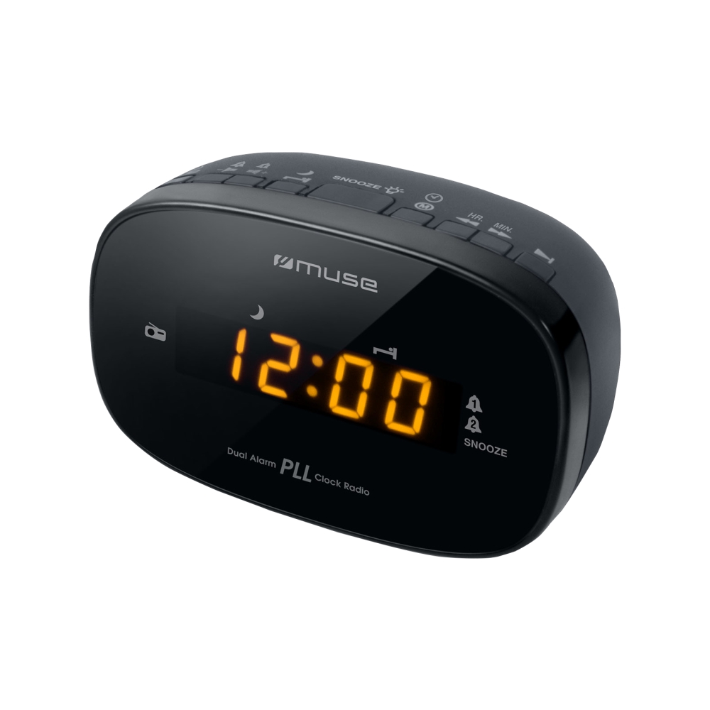Radio cu Ceas MUSE M-150 CR, Portabil, Display LED, Alarma, Auto scan, Negru Alarma imagine noua
