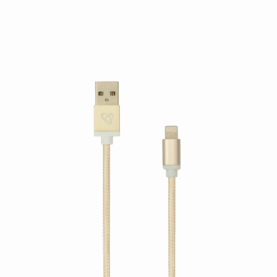 Cablu Date si Incarcare Sbox USB 2.0 M, Cablu Lighting 1,5m cu 8 Pini, Compatibil Iphone, Auriu