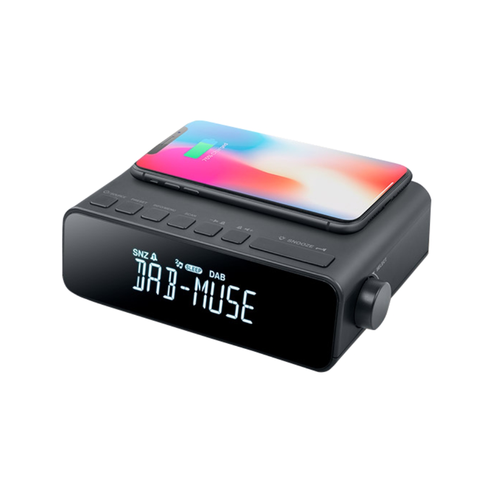 Radio cu Ceas MUSE M-175 WI, USB, Bluetooth, Incarcare wireless, Alarma dubla, Afisaj LED, Negru Afisaj imagine noua idaho.ro