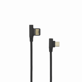 Cablu Date si Incarcare Sbox USB-TYPE C, Unghi 90°, Lungime Cablu 1,5m, Negru