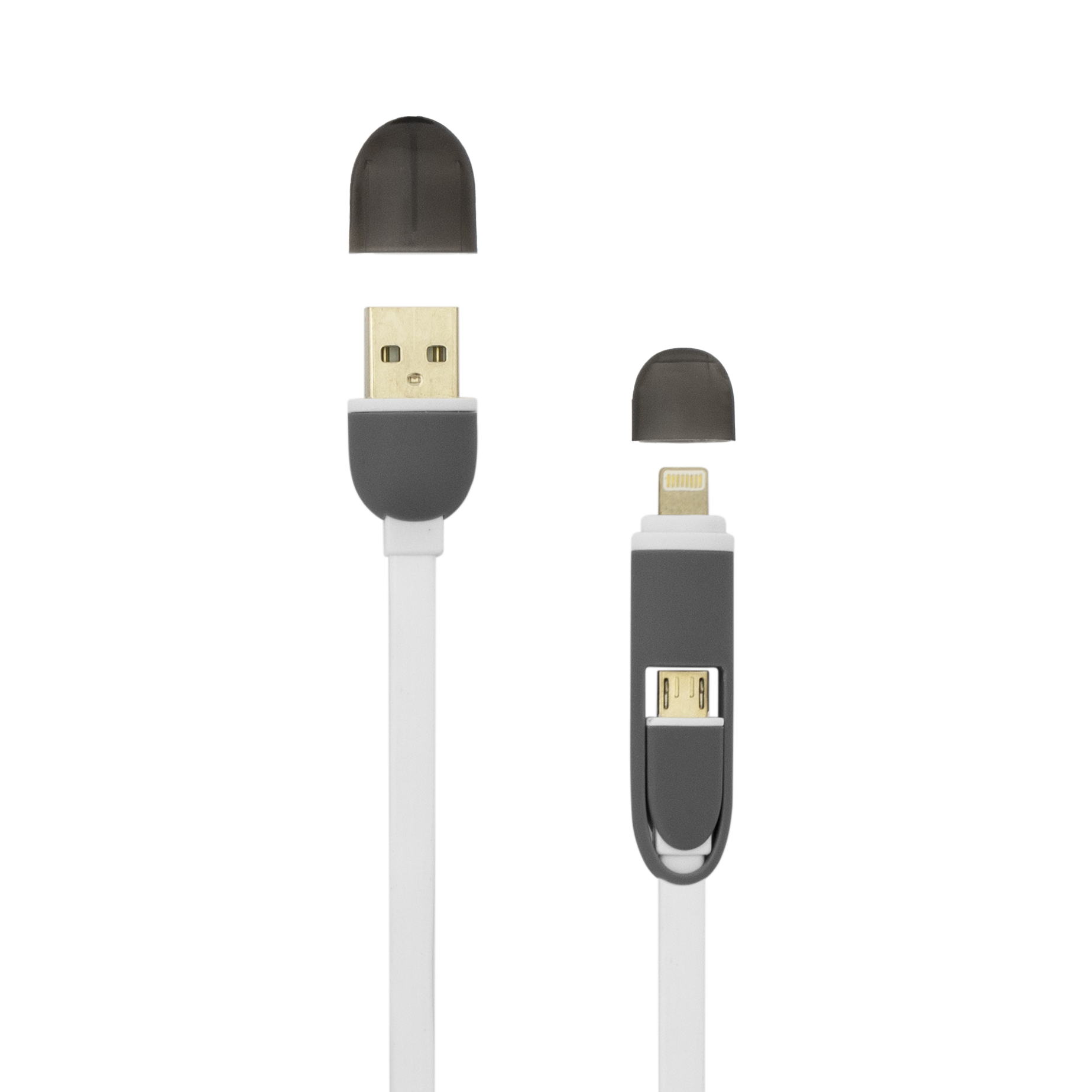 Cablu Date si Incarcare SBOX 2in1 microUSB M+ iPhone 5, Lungime cablu 1.5M, Alb (Alb) imagine noua tecomm.ro