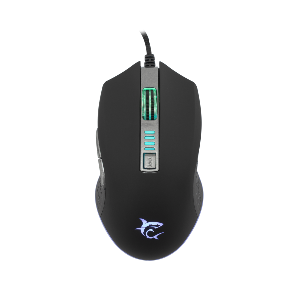 Mouse White Shark GM-5002 OCTAVIUS, 6400 DPI, Interfata USB 2.0, Iluminare RGB, Negru