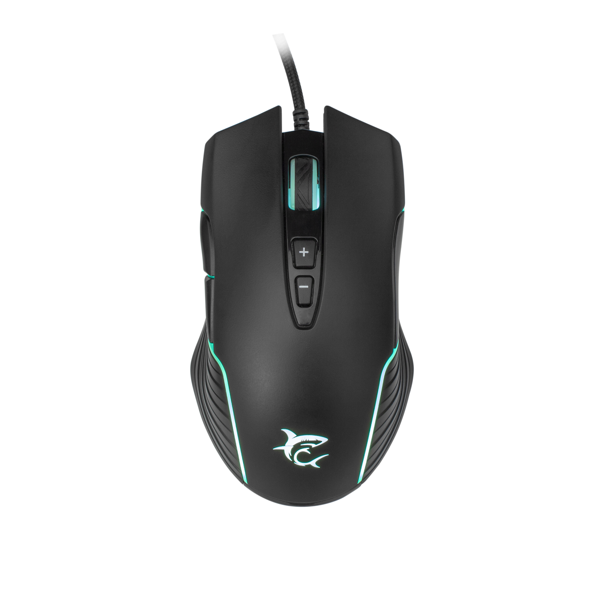 Mouse White Shark GM-5003 AZARAH RGB / 6.400 dpi, 7 Butoane, Negru 6.400 imagine noua tecomm.ro