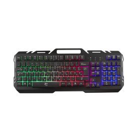 Tastatura Gaming WHITE SHARK Gladiator 2 GK-1923, USB, Iluminare: LED Efect Rainbow, Layout US, Negru