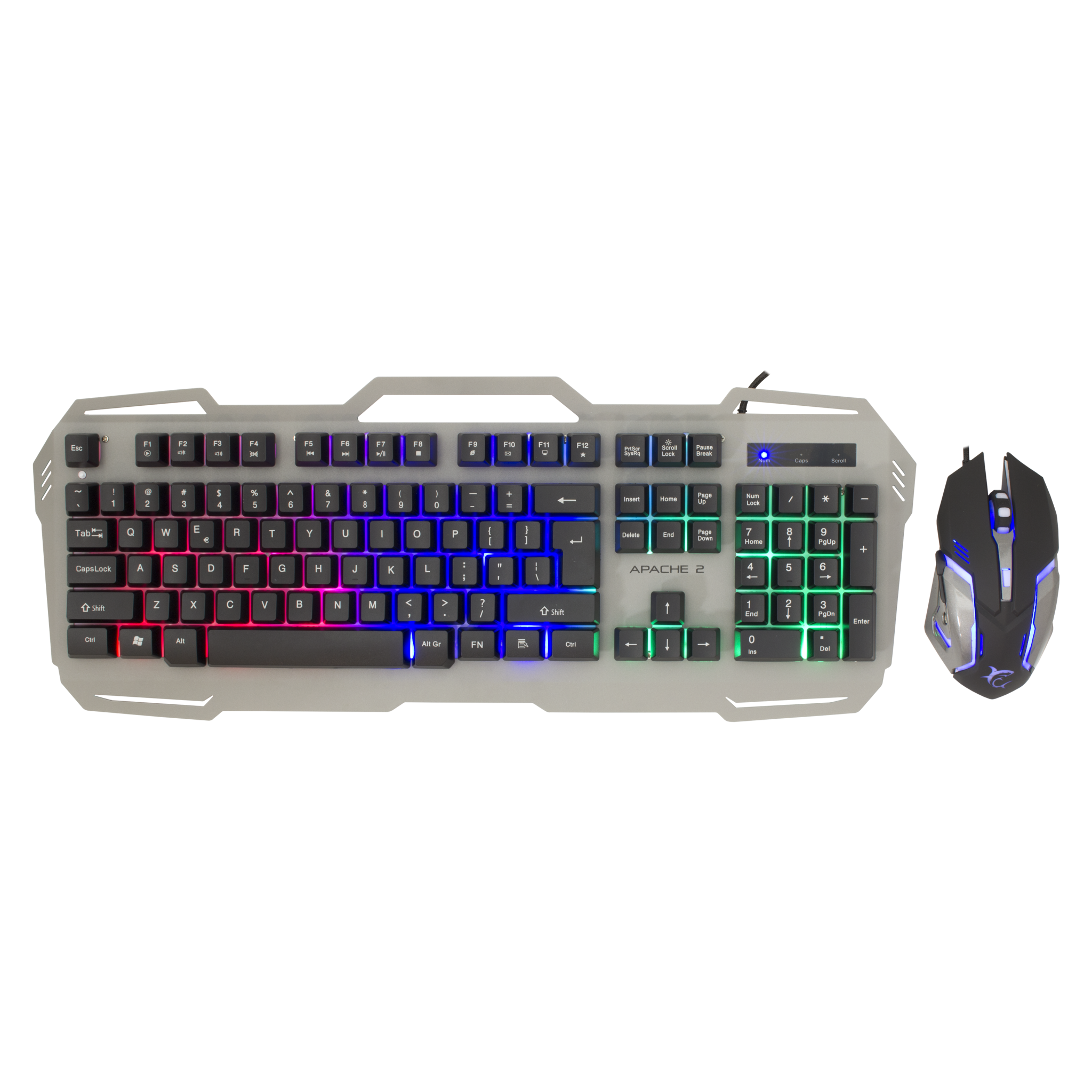 Kit Gaming Tastatura si Mouse White Shark Apache 2 GMK-1901, USB, Gri/Negru Apache imagine noua idaho.ro