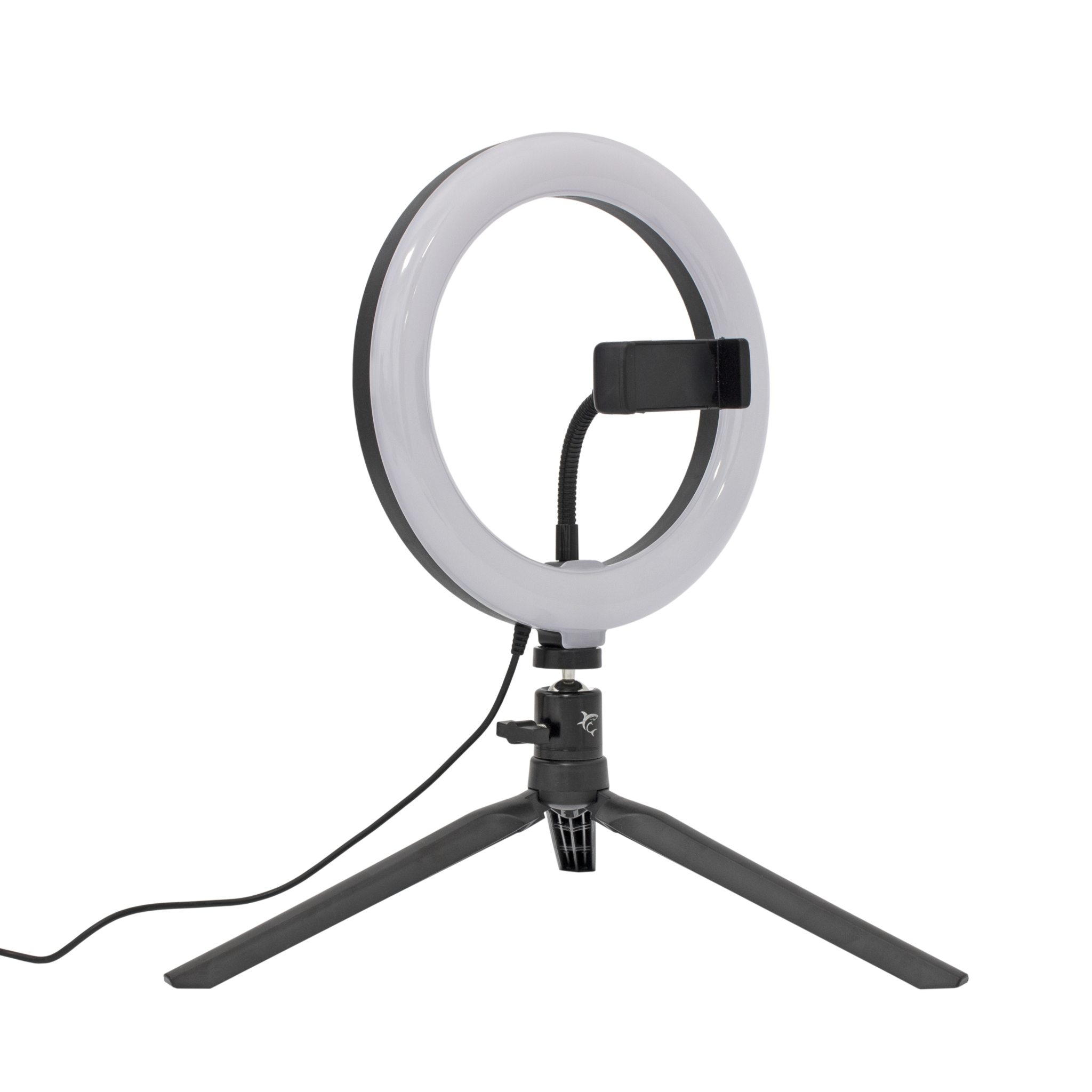 Lampa circulara Ring Light White Shark MOONLIGHT, 8″, 8 W, 1200 Lumens, Dimmer, Telecomanda IR 1200 imagine noua idaho.ro