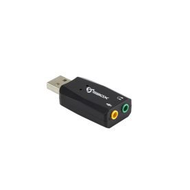 Adaptor Audio SBOX USBC-11 5.1/3D USB 2.0 la Jack 3.5 mm Audio + Microfon, Negru