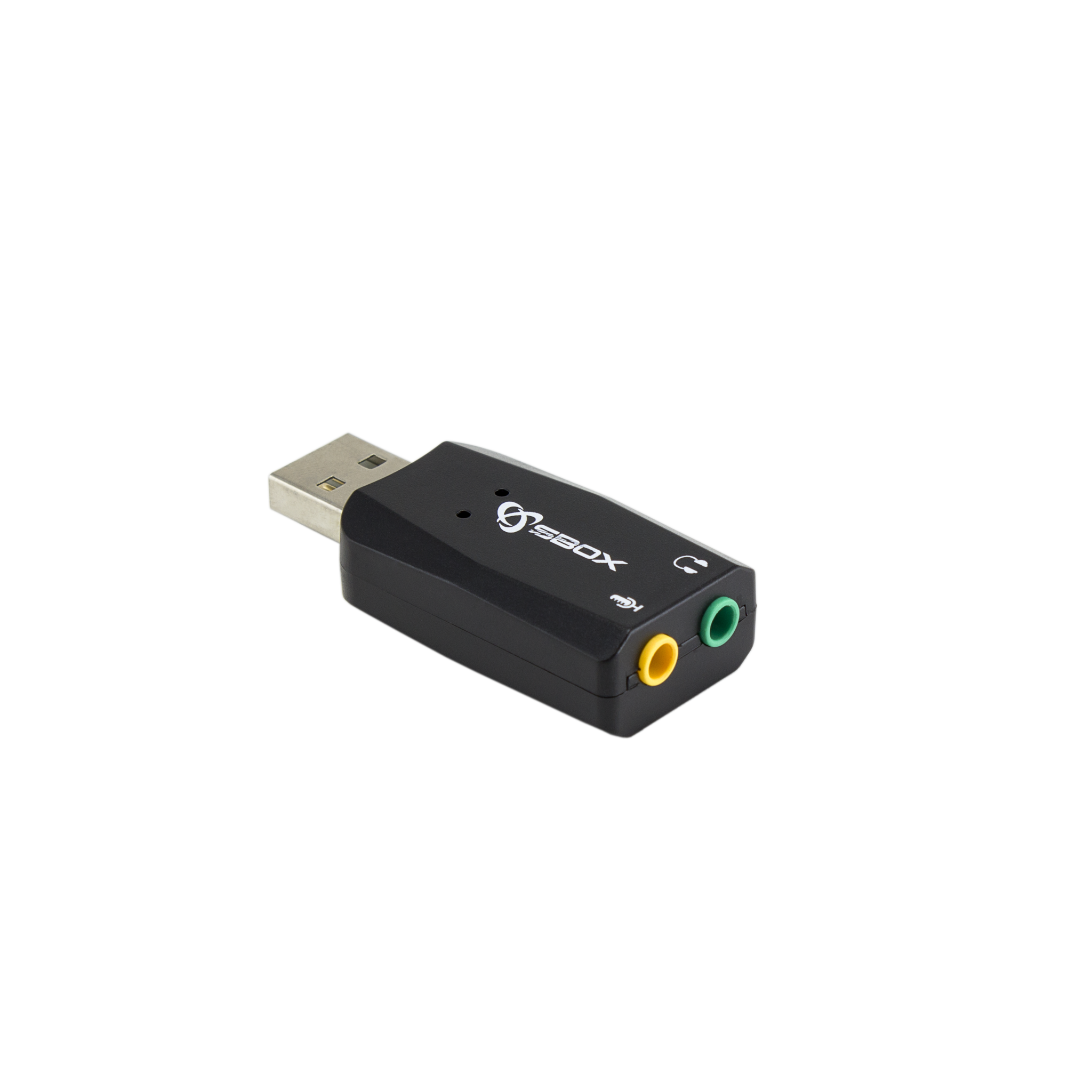 Adaptor Audio SBOX USBC-11 5.1/3D USB 2.0 la Jack 3.5 mm Audio + Microfon, Negru 2.0 imagine noua idaho.ro