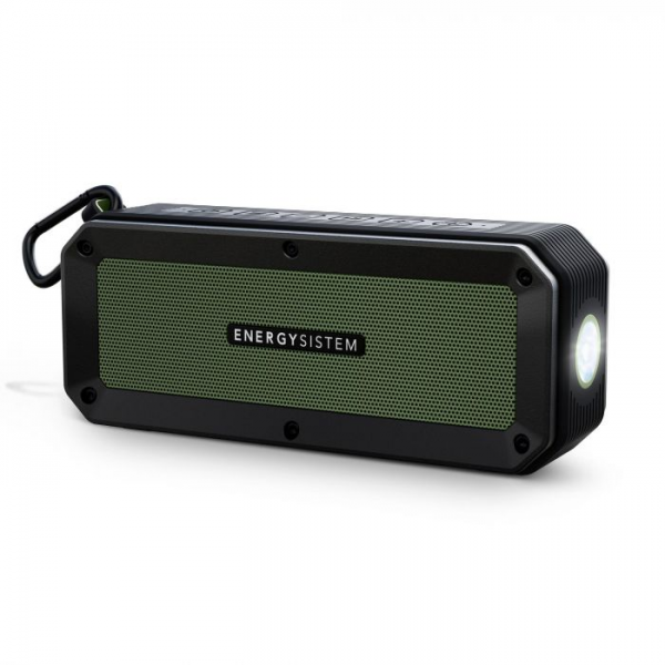 Boxa Portabila Bluetooth Energy Sistem Adventure, Shockproof, Lanterna, Verde/Negru