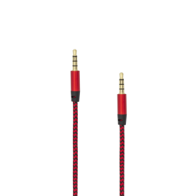 Cablu Audio SBOX CAB0108, Jack 3.5mm, 1.5m, Rosu