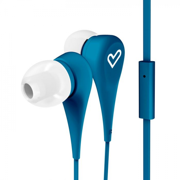 Casti cu Fir In-Ear Energy Style 1+, Microfon, Cablu Plat, Albastru