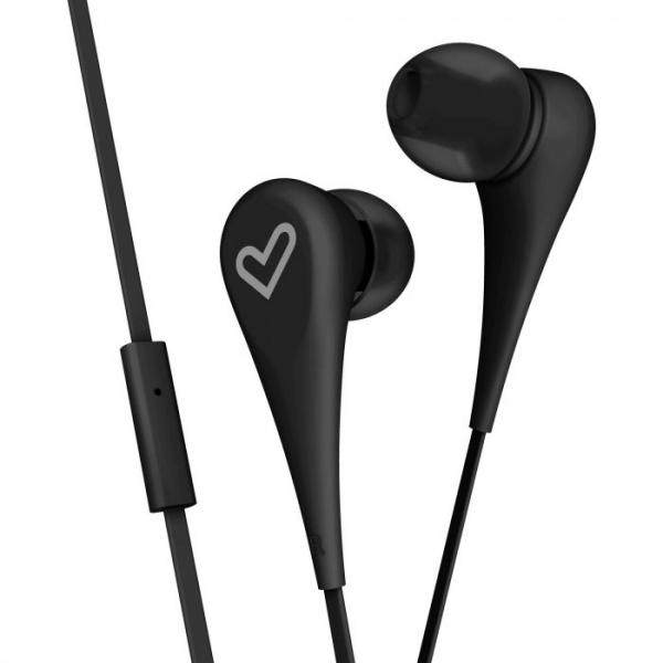 Casti cu Fir In-Ear Energy Style 1+, Microfon, Cablu Plat, Negru