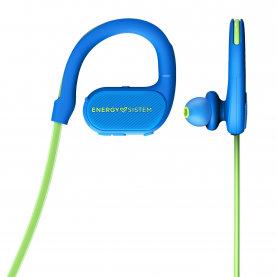 Casti In-Ear Bluetooth Energy Sistem BT Running 2, Cablu cu LED, Raza de actiune 10 m, Albastru