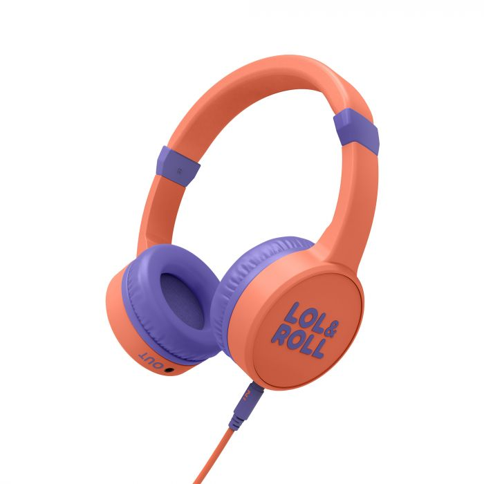 Casti Lol and Roll Pop pentru Copii Music Share, Cablu Detasabil, Limita de Volum, Portocaliu and imagine Black Friday 2021