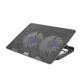 Cooling Pad Laptop SBOX CP-101, 2 Ventilatoare, Iluminare Led, SBX00010, Negru