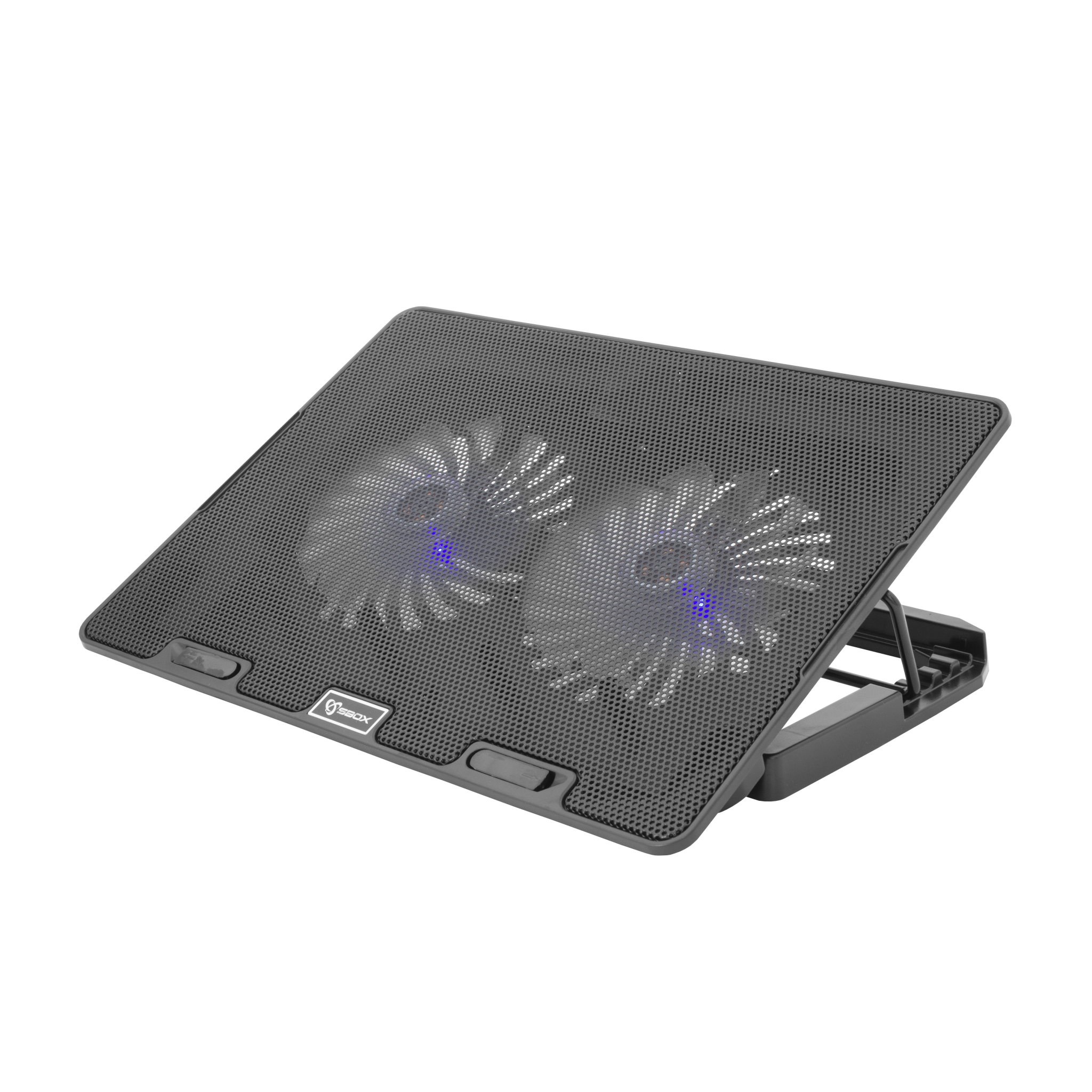Cooling Pad Laptop SBOX CP-101, 2 Ventilatoare, Iluminare Led, SBX00010, Negru Cooling imagine Black Friday 2021