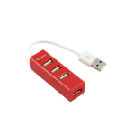 Hub USB SBOX USB 2.0, H-204R, 4 Porturi,  Rosu