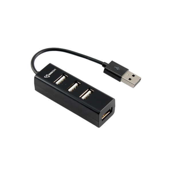 Hub USB SBOX H-204R, 4 Porturi, USB 2.0, Negru