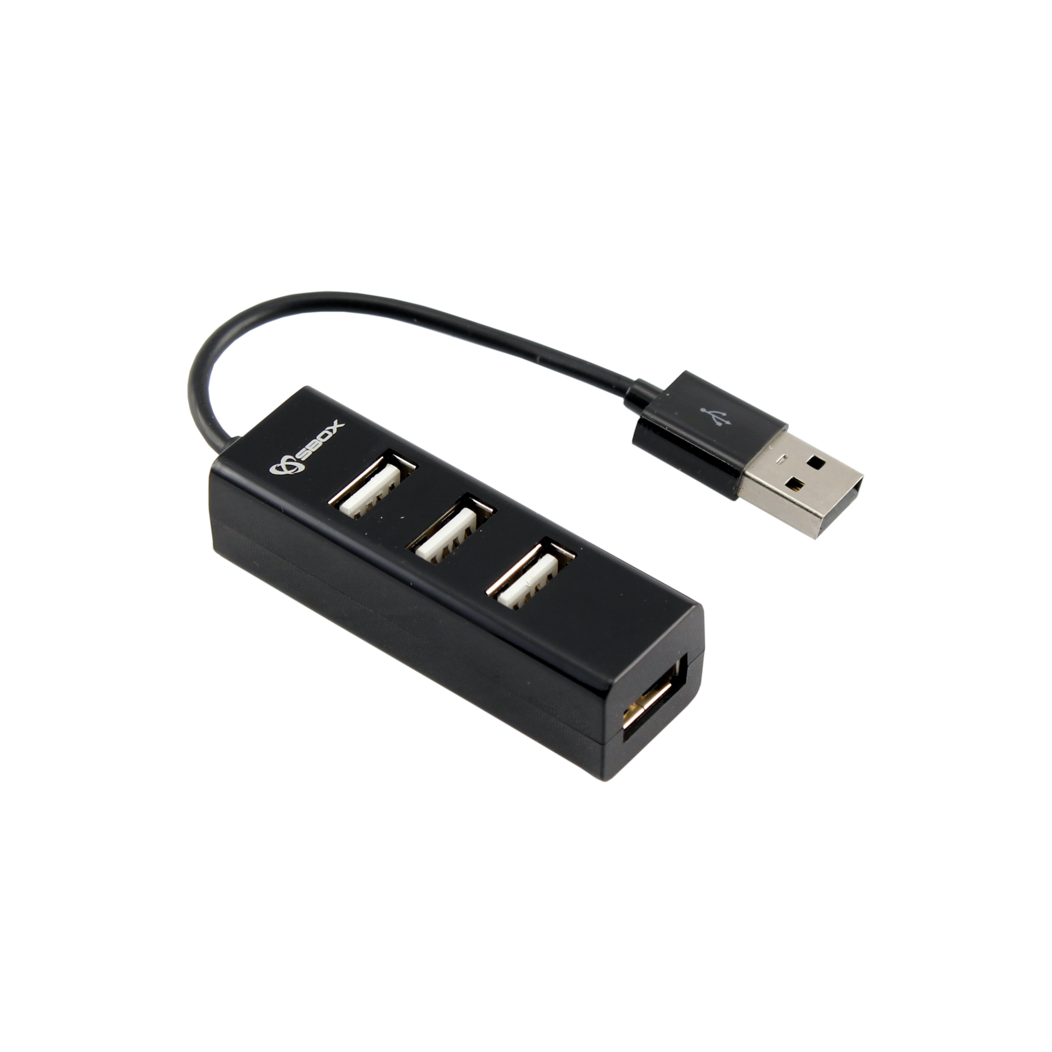 Hub USB SBOX H-204R, 4 Porturi, USB 2.0, Negru 2.0 imagine noua idaho.ro