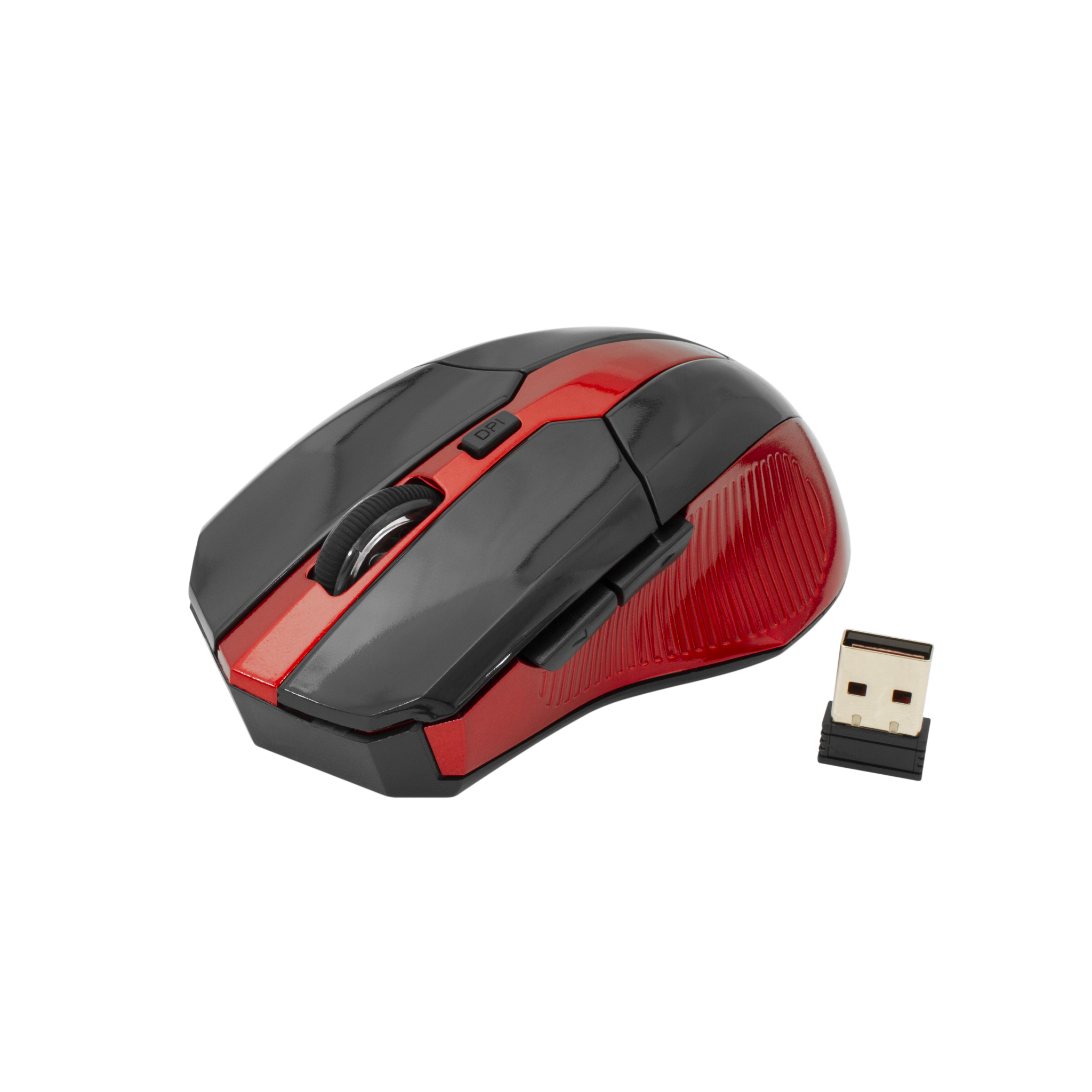 Mouse wireless SBOX M-9017, Rezolutie 800 – 1600 DPI, 6 Butoane, Negru-Rosu 1600 imagine Black Friday 2021