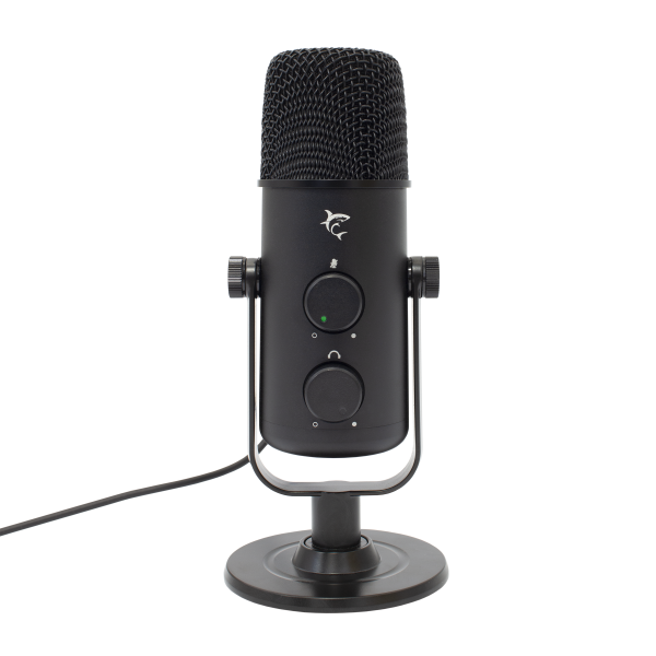 Microfon White Shark NAGARA, Condensator x 2, Diametru 14 mm, Cardioid, Lungime cablu 1 m, Negru