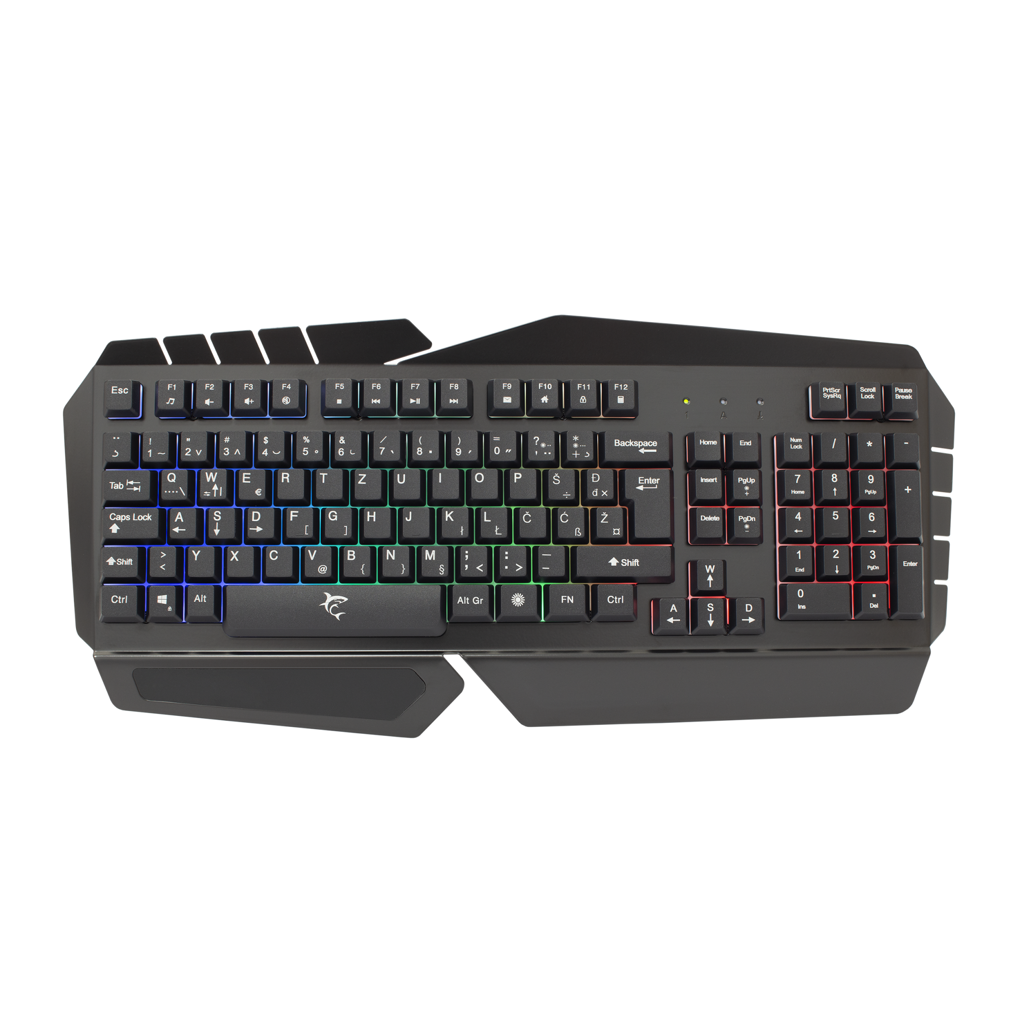 Tastatura Gaming White Shark GK 2104 Templar, Iluminare Led, USB, Negru 2104 imagine noua tecomm.ro