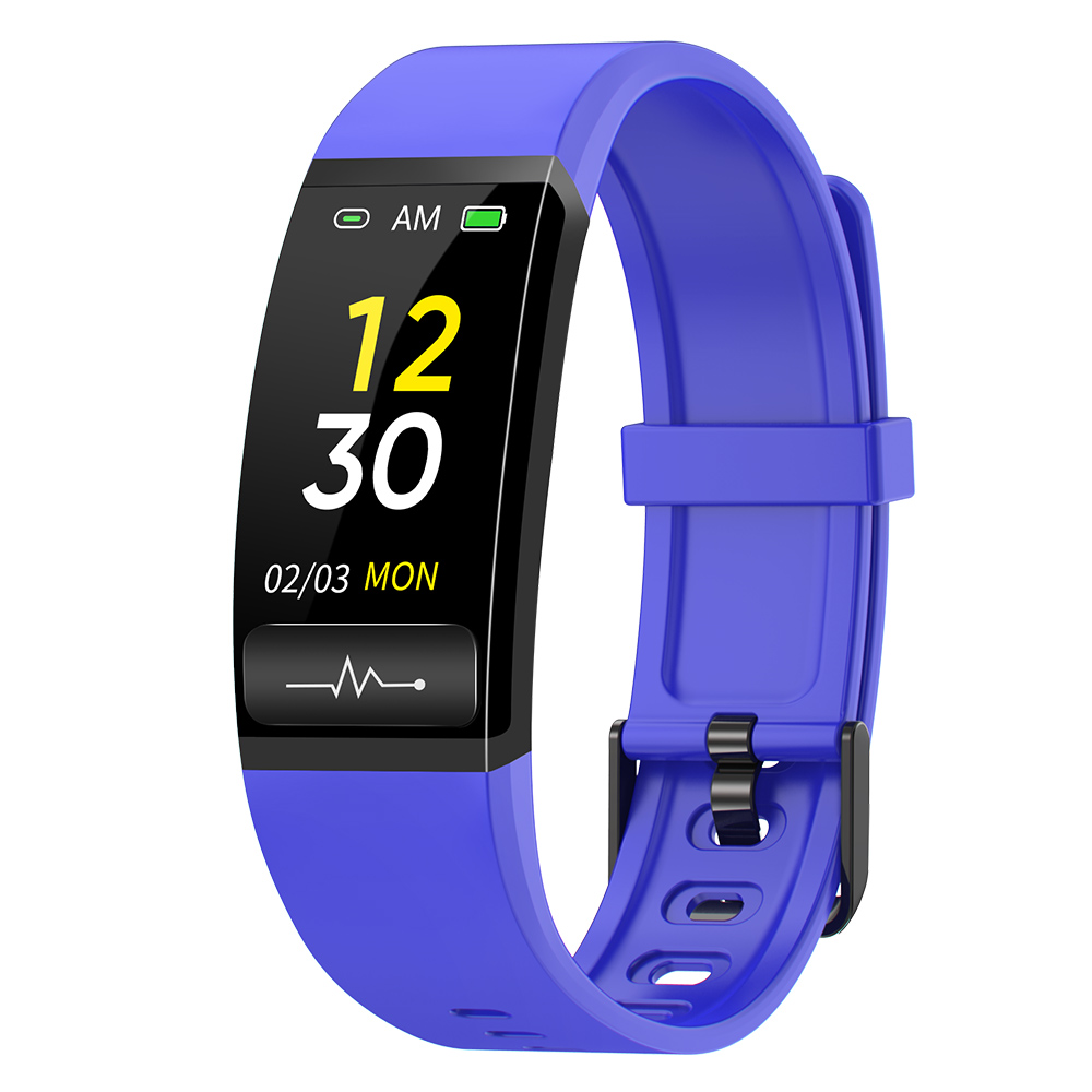 Bratara inteligenta XK Fitness M8 cu Display 0.96 inch, ECG, Temperatura, Oxigen, Albastru