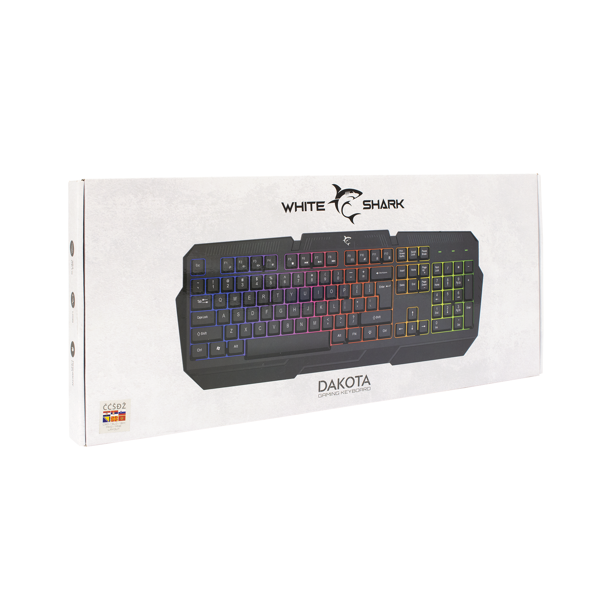 Tastatura Gaming White Shark GK-2105 DAKOTA US, USB, Iluminare Led, Negru DAKOTA imagine noua tecomm.ro