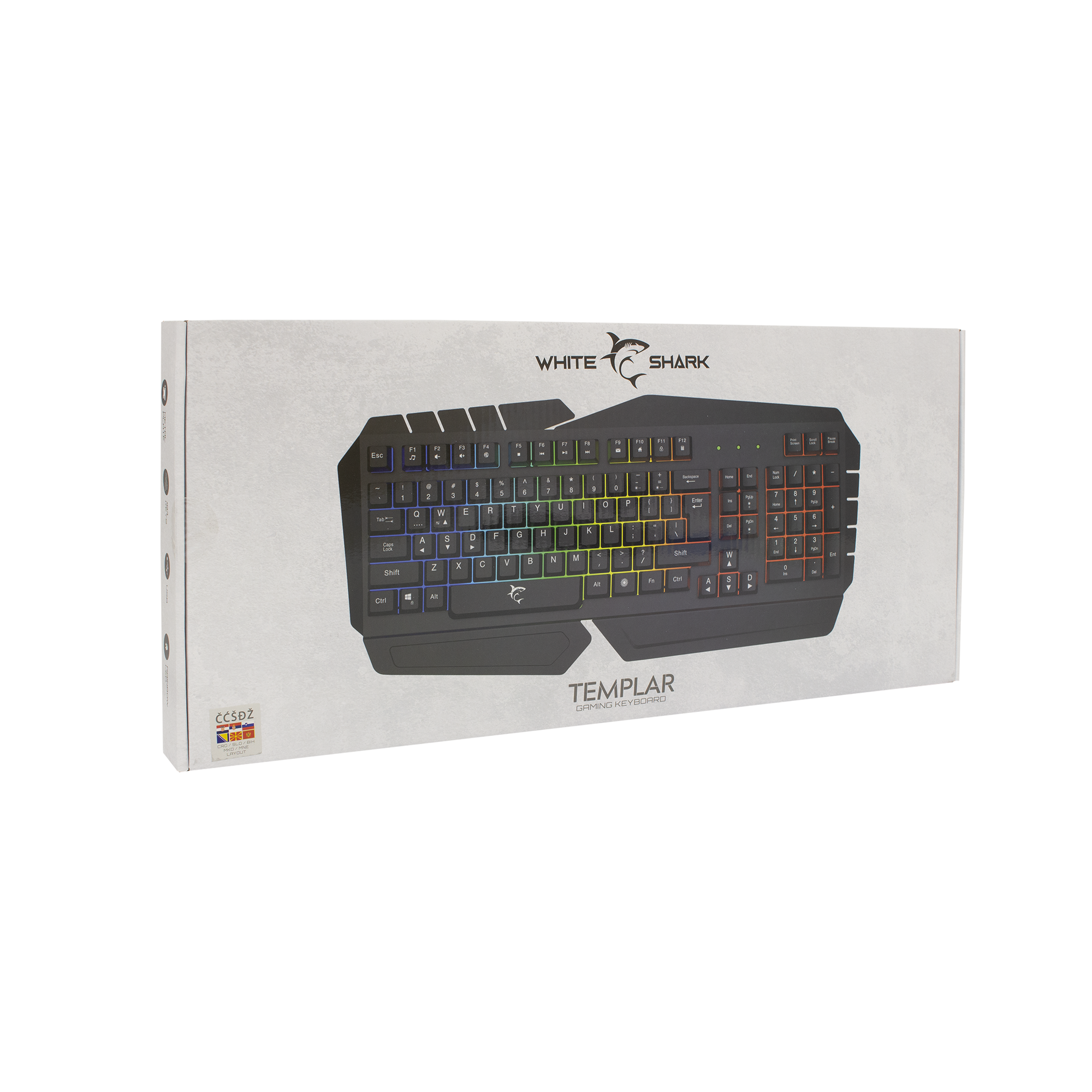 Tastatura Gaming White Shark GK 2104 Templar, Iluminare Led, USB, Negru