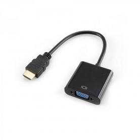 Adaptor HDMI VGA Sbox, Conector 1 HDMI tip A, conector 2 VGA, Negru