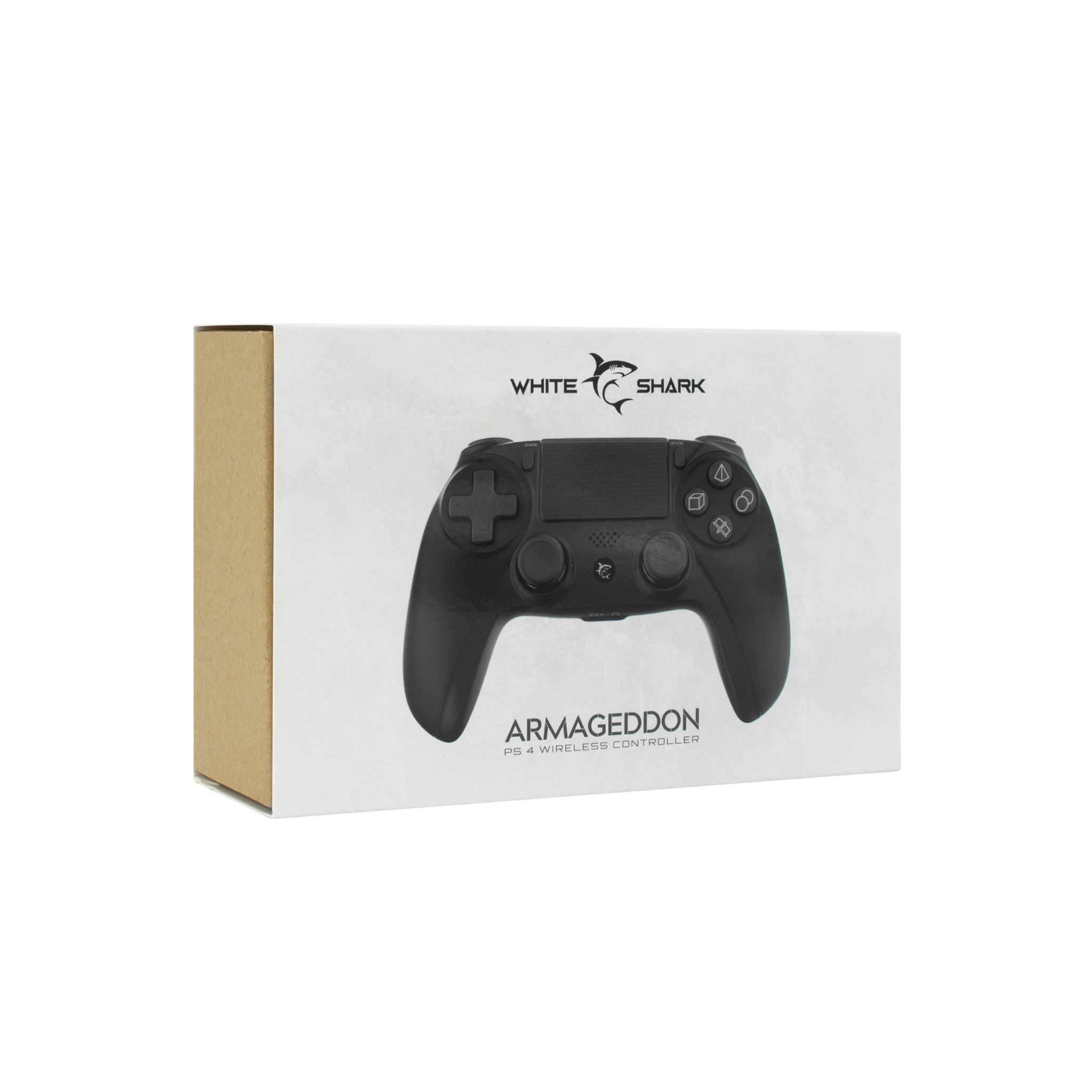 Gamepad Controller digital White Shark Armageddon pentru Jocuri PC / PS3 / PS4, Vibratie, Bluetooth, Negru