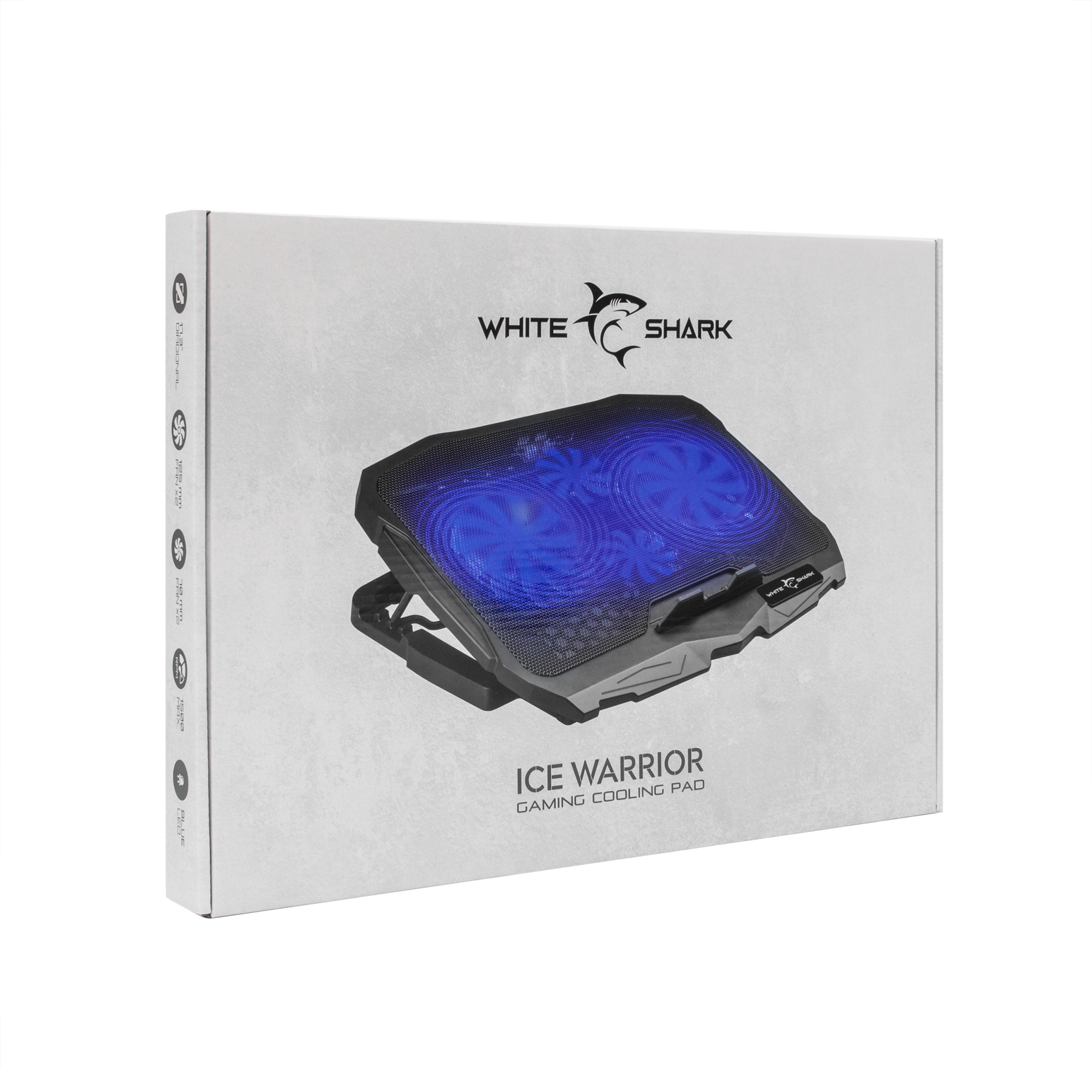 Cooler Laptop White Shark Ice Warrior GCP-25, 17,3“, Iluminare Led, Ajustabil, Negru