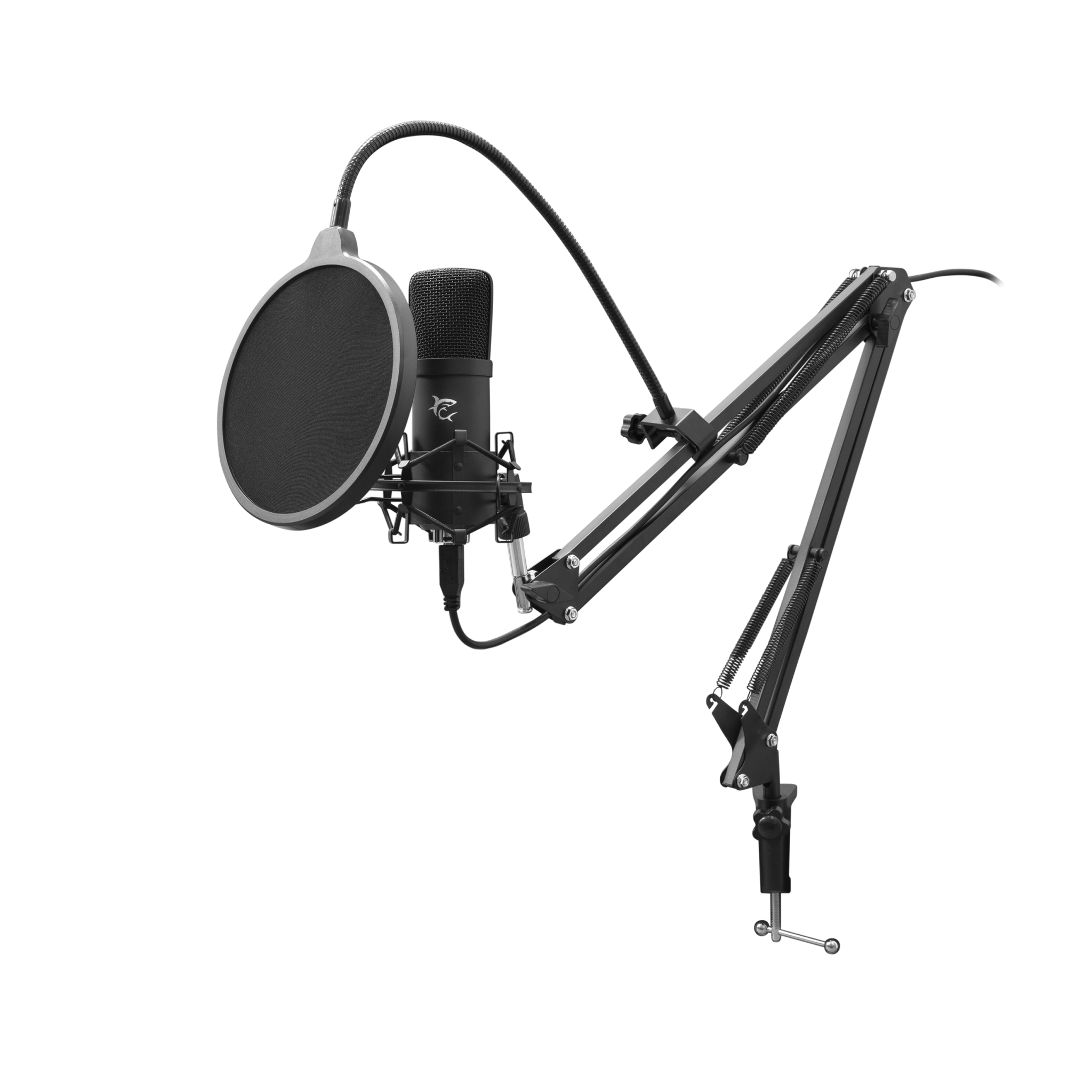 Microfon White Shark DSM-01 Zonis, Lungime cablu 2,5 m, SPL maxim 120 dB, Cardioid, Negru