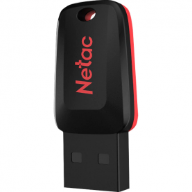 Memorie USB Netac, U197 mini,64GB, USB2.0, Negru-Rosu