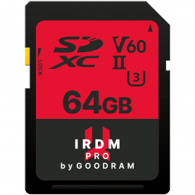 Card de memorie SD Goodram IRDM PRO 64GB,UHS II,V60, IRP-S6B0-0640R12