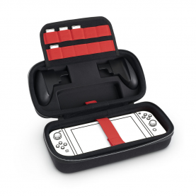 Kit Protectie BigBen Switch Pack III pentru Consola Nintendo Switch, Geanta, Grip si Folie, Negru