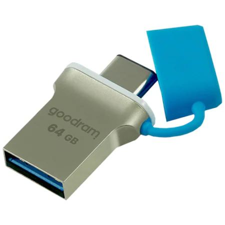 Memorie USB Goodram ODD3 BLUE, 64GB, USB 3.0 – Type C, Albastru