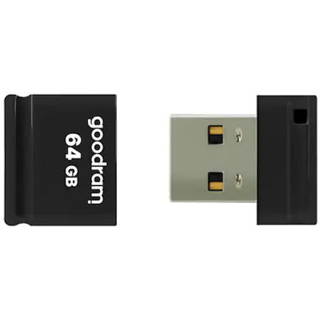 Memorie USB Goodram UPI2, 64GB, USB 2.0, Negru 2.0 imagine noua tecomm.ro