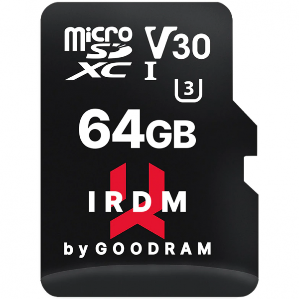 Card de memorie microSDXC Goodram IRDM 64GB,UHS I, Cls 10 + Adaptor