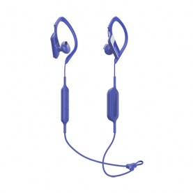 Casti Audio In ear Panasonic RP-BTS10E-A, Wireless, Bluetooth, Functie Bass, Microfon, Autonomie 4 ore, Albastru
