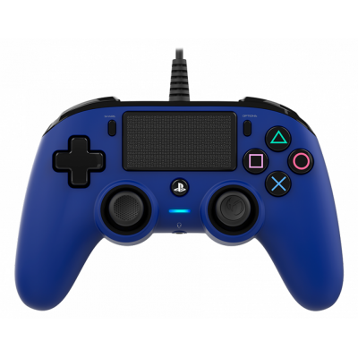 Controler Nacon Wired Compact PS4 Official COLOURED cu USB integrat, Albastru