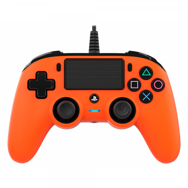 Controler Nacon Wired Compact PS4 Official COLOURED cu USB integrat, Portocaliu