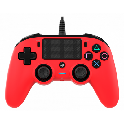 Controler Nacon Wired Compact PS4 Official COLOURED cu USB integrat, Rosu