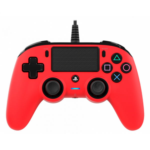Controler Nacon Wired Compact PS4 Official COLOURED cu USB integrat, Rosu