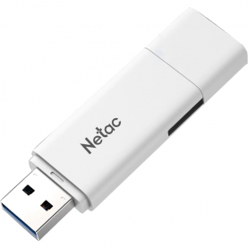 Memorie USB Netac, U185, 64GB, Indicator Led, USB2.0, Alb
