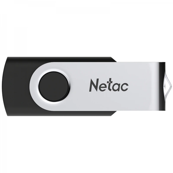 Memorie USB Netac, U505,64GB, USB2.0, Negru-Argintiu